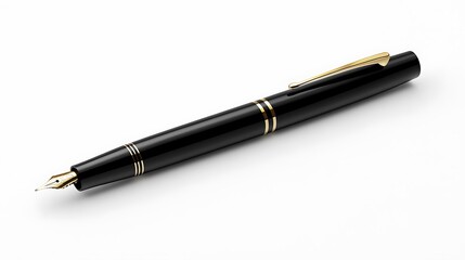 Fountain pen isolated on white background. 3d rendering.