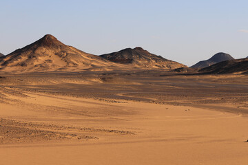 The Martian Landscape of the Black Desert in Egypt