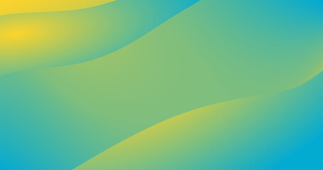Fluid abstract background with wavy lines Vector illustration Blue Yellow Gradient Design