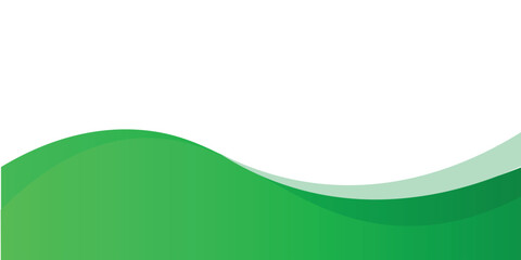 Abstract business banner background with green modern curve. Vector illustration