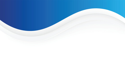 Abstract blue wavy and white business style background. Vector illustration