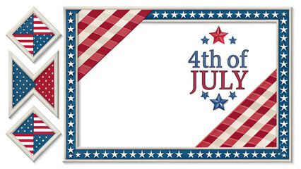 Obraz premium 4th July background graphics 