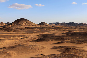 The Martian Landscape of the Black Desert in Egypt