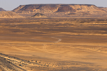 The Martian Landscape of the Black Desert in Egypt