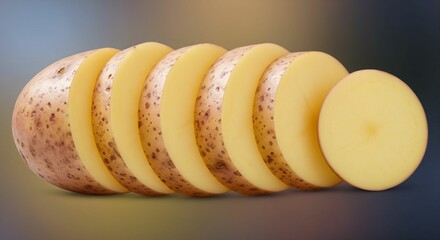 nicely sliced potato