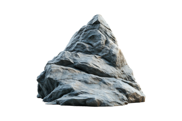 Rocky Stone Mountain Peak Isolated on Transparent Background