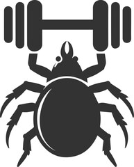 Tick vector isolated silhouette black animal illustration