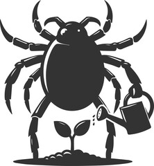 Tick vector isolated silhouette black animal illustration