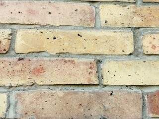 Cut brick wall detail.