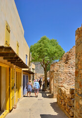 Abandoned leper colony, Spinalonga Island, Crete, Greece. Now a popular tourist destination.