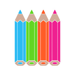 colored pencils vector