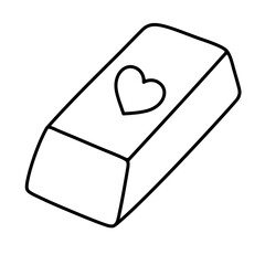 eraser with heart 