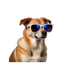 Cool Dog Wearing Sunglasses - Summer Pet Fashion