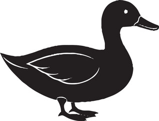 a set of duck silhouette.