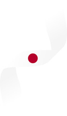 Japan Flag Frame Ribbon Corner Border Illustration