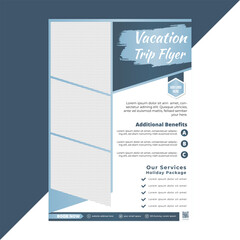 Adventure travel flyer design ideal for advertising weekend getaways, hiking tours, and nature-based excursions by tourism companies or travel planners