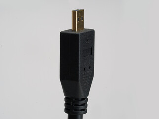 data cable port closeup isolated on white background