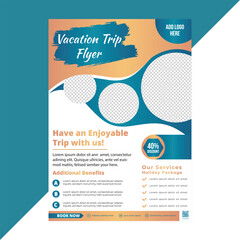 Minimalist travel flyer template designed for travel agents, tour operators, and holiday campaign ads — suitable for brochures, posters, or social media ads