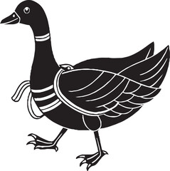 a set of duck silhouette.