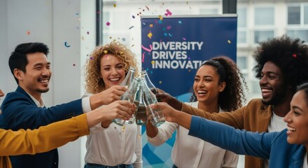 Celebrating Diversity and Innovation A Team Toast to Success