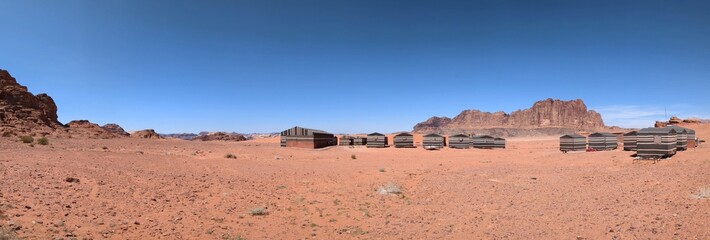 Wadi Rum Desert, Jordan. The red desert and Jabal Al Qattar mountain.Where some famous movies where...