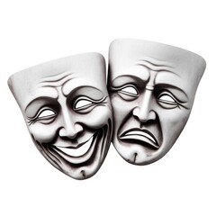 Comedy and Tragedy Masks, Dramatic Art Representation