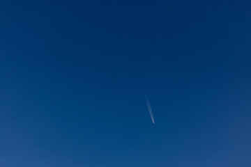 Airplane Trail in Sky