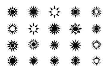 Radiant Sun Symbol Icons Collection