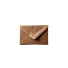 Closed Brown Kraft Paper Envelope, Top View