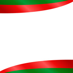 Obraz premium Bangladesh Flag Frame Ribbon Corner Border Illustration