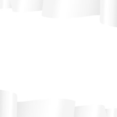 Gradient White Flag Frame Ribbon Corner Border Illustration