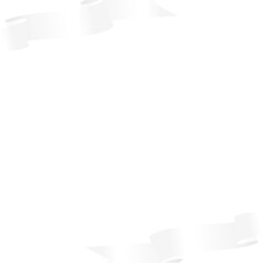 Gradient White Flag Frame Ribbon Corner Border Illustration