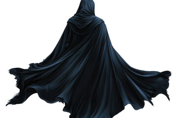 Naklejka premium Cloak flowing in the wind with transparent background, enhancing focus on its intricate design and texture