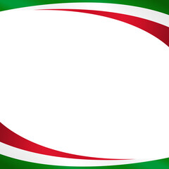 Italy Flag Frame Ribbon Corner Border Illustration