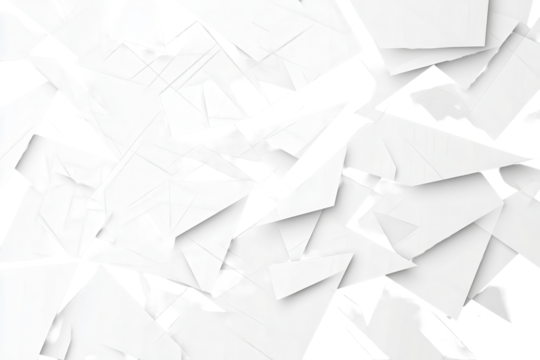 Textured abstract design featuring sharp white lines and triangles against a light background, evoking a sense of depth and modernity in the composition and layout
