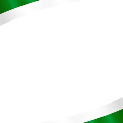 Pakistan Flag Frame Ribbon Corner Border Illustration