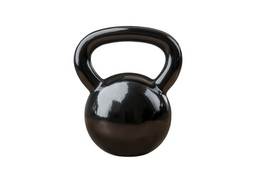 Kettlebell isolated with a transparent background for fitness and strength training exercises at home or gym sessions