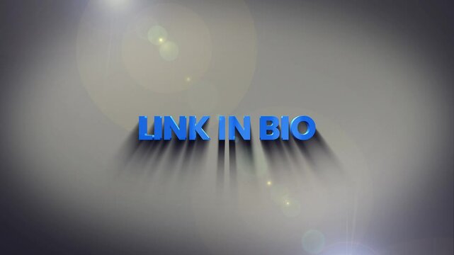 Link In Bio &ndash; 3D Animated Social CTA Text in 4K