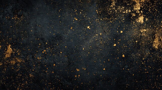 Stunning photo of black background with gold flecks, distressed black wall.