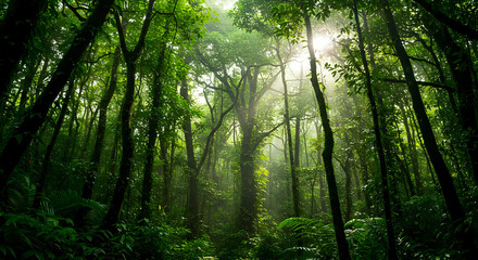 Fototapeta premium Dense Tropical Rainforest