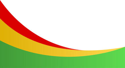 Black History Month Flag Ribbon Corner Border Illustration