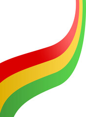 Black History Month Flag Ribbon Corner Border Illustration