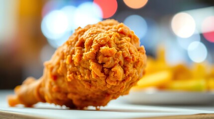 Crispy fried chicken commercial