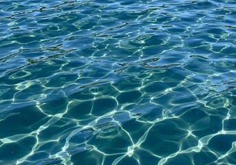 Obraz premium Textured Water Surface Abstract Blue Ocean Background