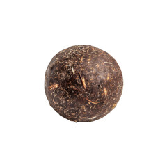 Close-up of a Single Dark Chocolate Truffle with Visible Cocoa Nibs