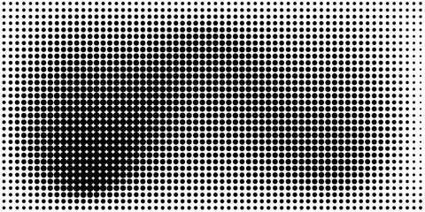 Halftone gradient. Dotted gradient, smooth dots spraying and halftones dot background seamless horizontal geometric pattern vector template set. dots vector