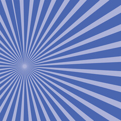 Abstract blue sun rays sunburst backdrop background. 