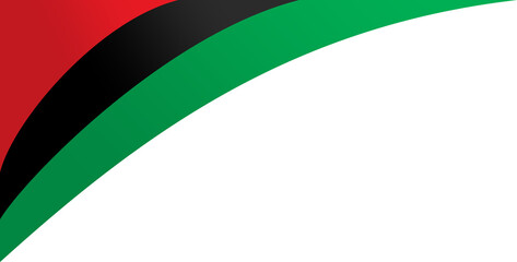 Black Lives Matter Flag Ribbon Corner Border Illustration