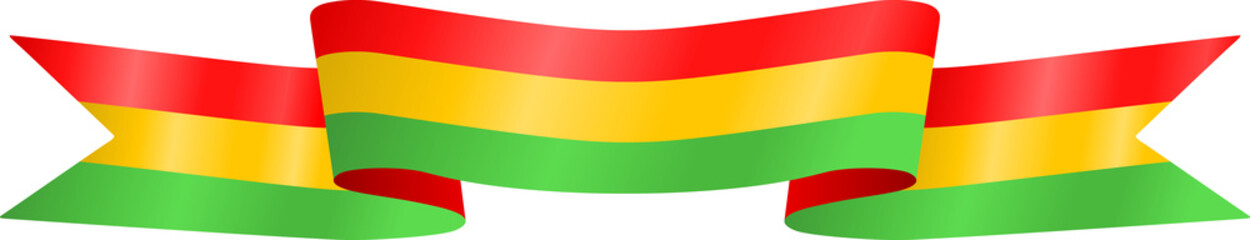 Black History Month Flag Ribbon Corner Border Illustration