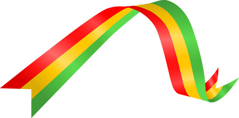 Black History Month Flag Ribbon Corner Border Illustration